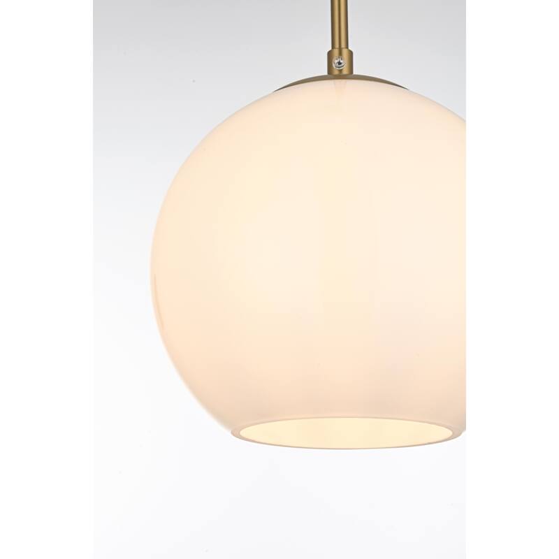 3-Light 36 inch Pendant with Frosted White Glass