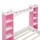 preview thumbnail 7 of 8, Castle-Shaped Twin Bed with Storage Shelf - Pink & White, Easy Assembly