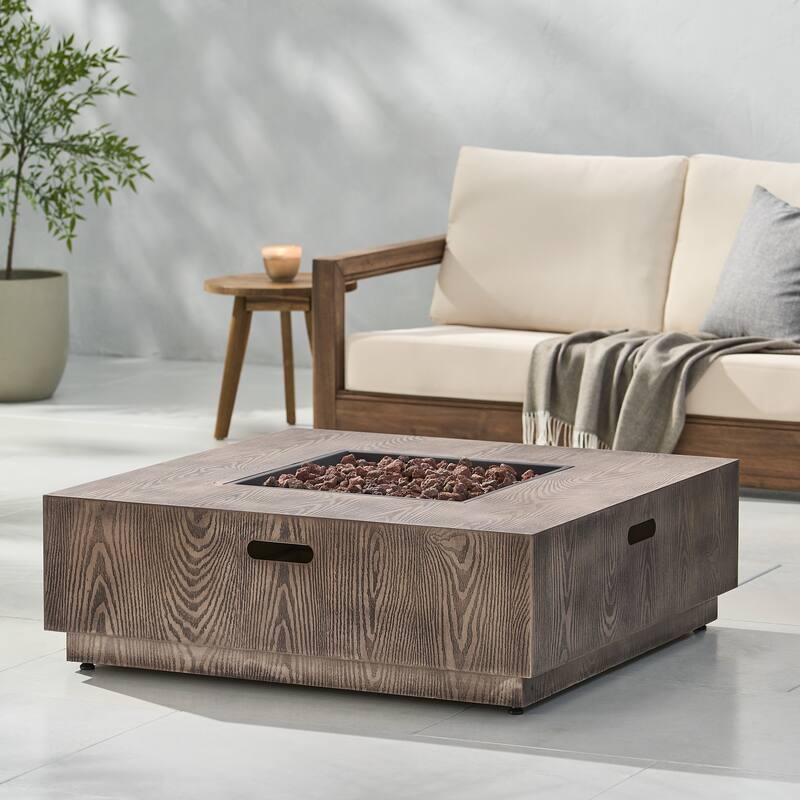 Wellington Outdoor 50,000 BTU Square Fire Pit (No Tank Holder) by Christopher Knight Home