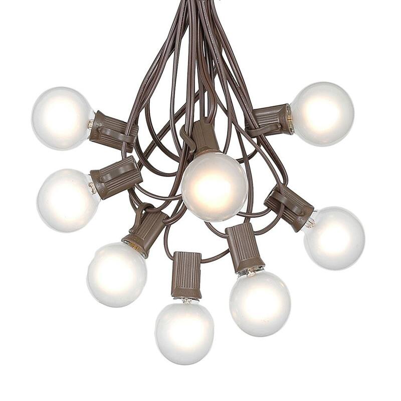 25 Foot G40 Outdoor Globe Patio String Lights - Set of 25 G40 Globe Bulbs