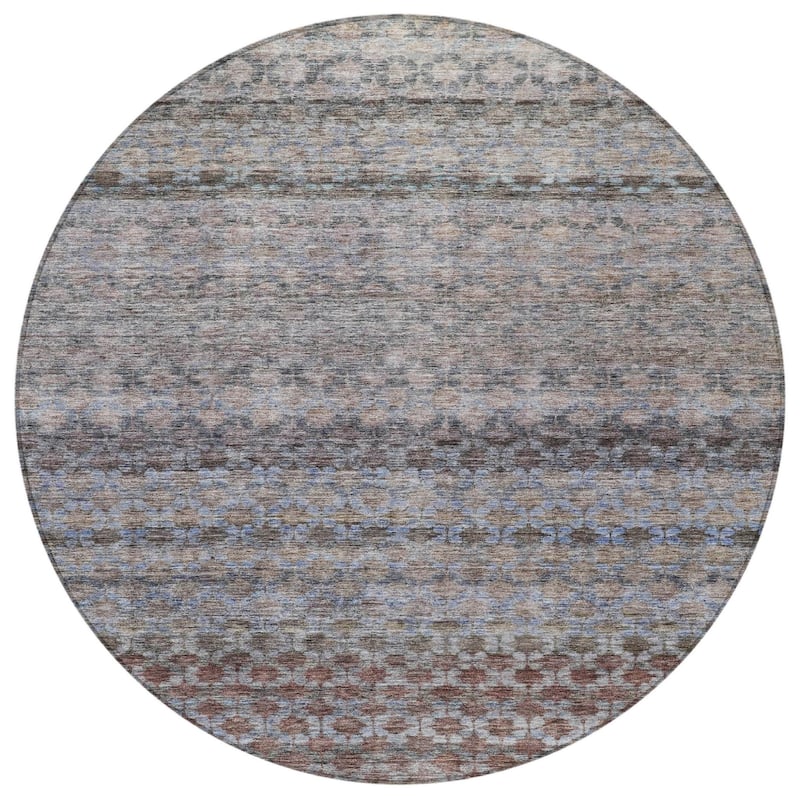 HomeRoots Striped Transitional Rectangle Outdoor Rug