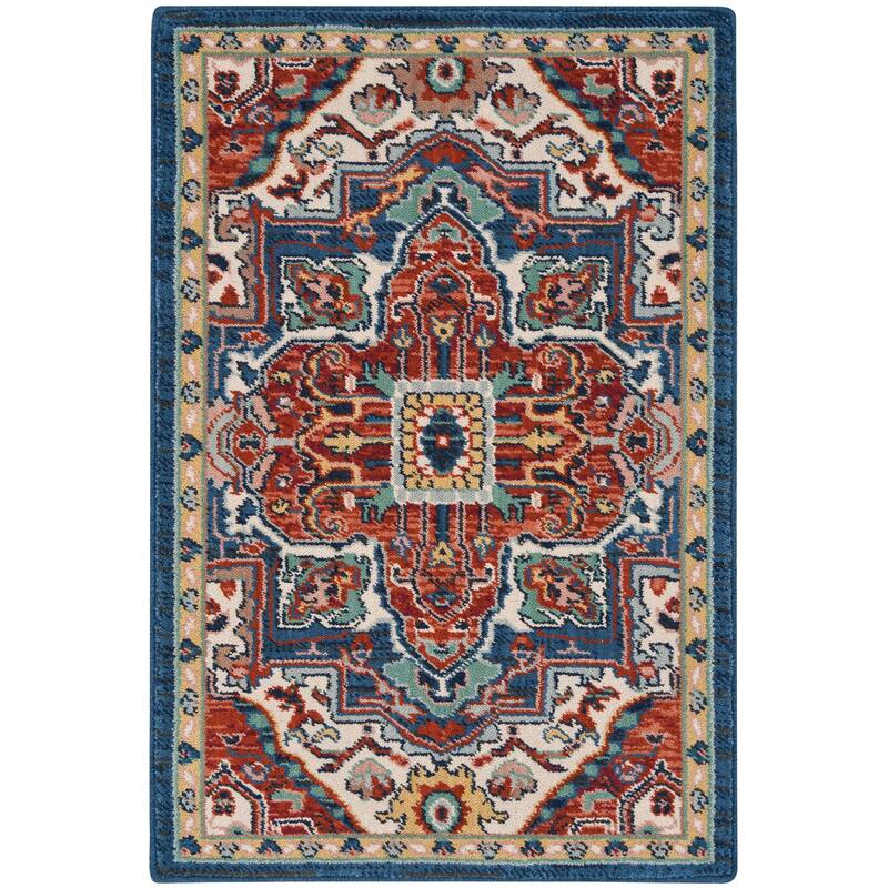 Nourison Parisa Traditional Persian Medallion Bordered Area Rug