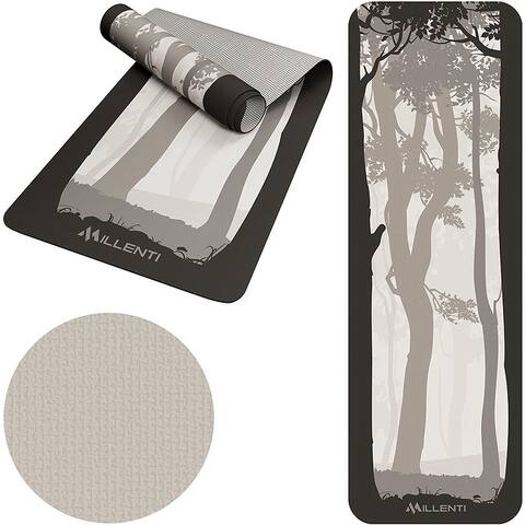 Millenti Yoga Mat, 6mm Thick Suede & TPE Texture Material