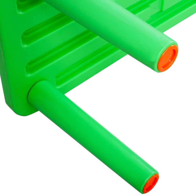 Costway Kids Plastic Table and 4 Chairs Set Colorful Play School Home
