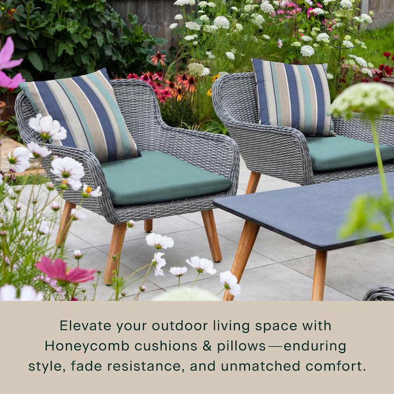 Outdoor Universal Seat Cushion (2-Pack) - 18" wide x 17.5" deep x 2.5" thick