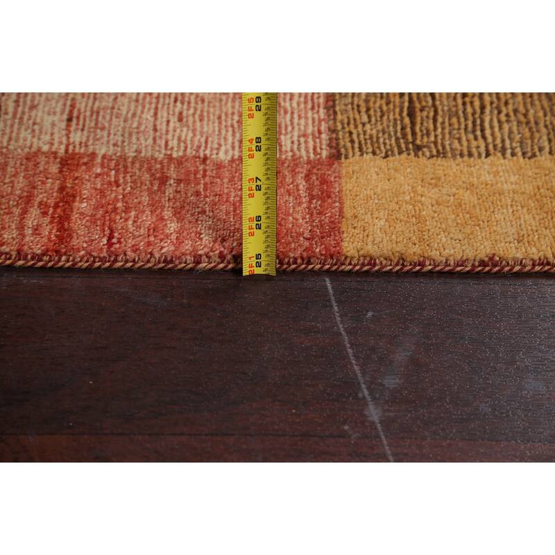 Modern Gabbeh Kashkoli Oriental Long Wool Runner Rug Hand-knotted - 2'7" x 16'2"