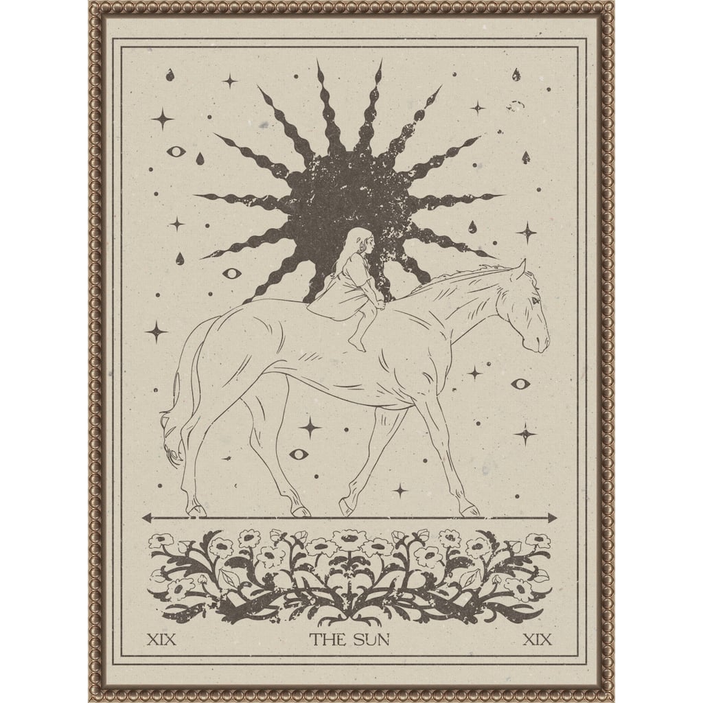 The Sun by Nktn Framed Canvas Wall Art Print