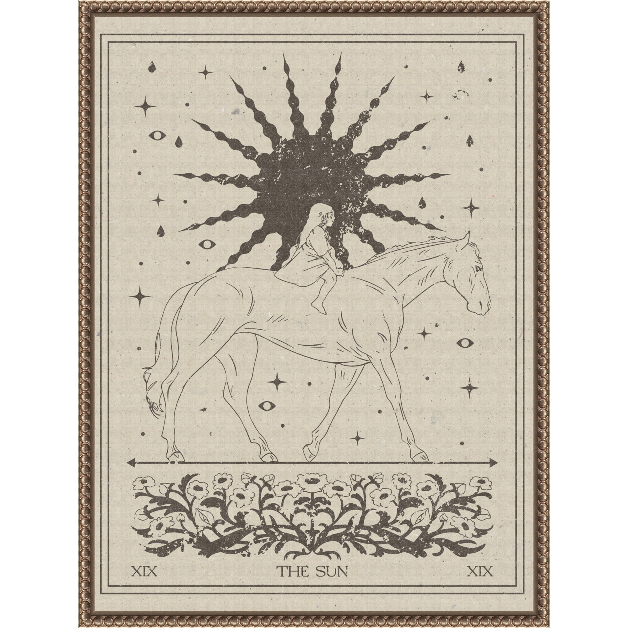 The Sun by Nktn Framed Canvas Wall Art Print