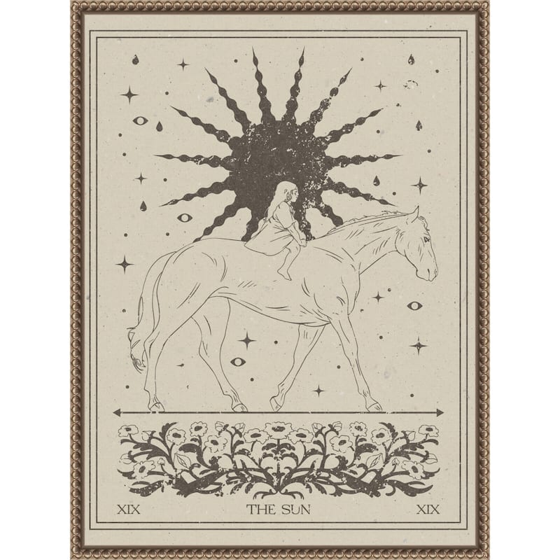 The Sun by Nktn Framed Canvas Wall Art Print