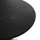 preview thumbnail 28 of 29, Verve 48" Modern Round Solid Wood Top Dining Table with Brushed Chrome Steel Pedestal Base for Kitchen & Dining Room
