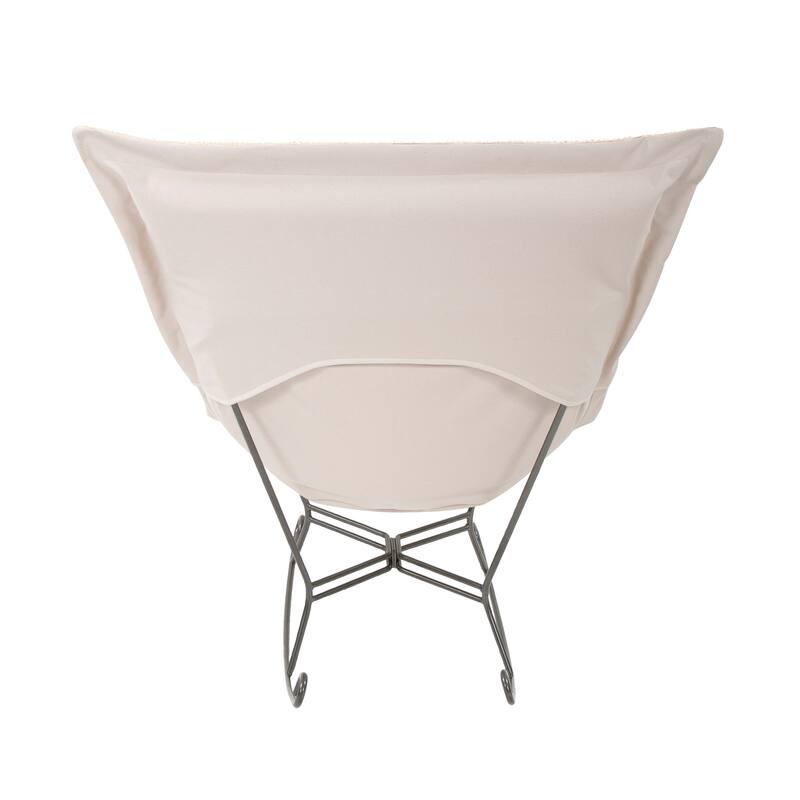 Allan Andrews Scroll Puff Rocker with Titanium Frame, Barbet Collection