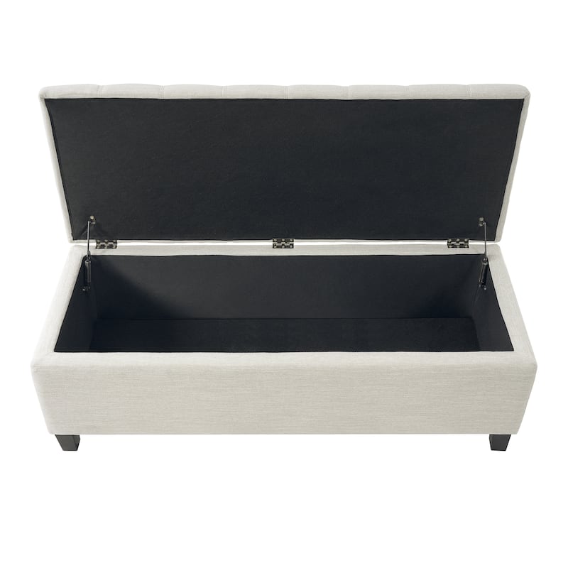 Mission Tufted Fabric Storage Ottoman Bench by Christopher Knight Home