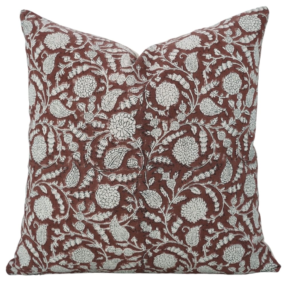 Cotton Linen Bohemian Block print pillow Cover- Gopi
