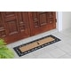 preview thumbnail 97 of 187, Non Slip Coir Low Profile Myla Monogrammed Entry Doormat, 17.7"x47.25"