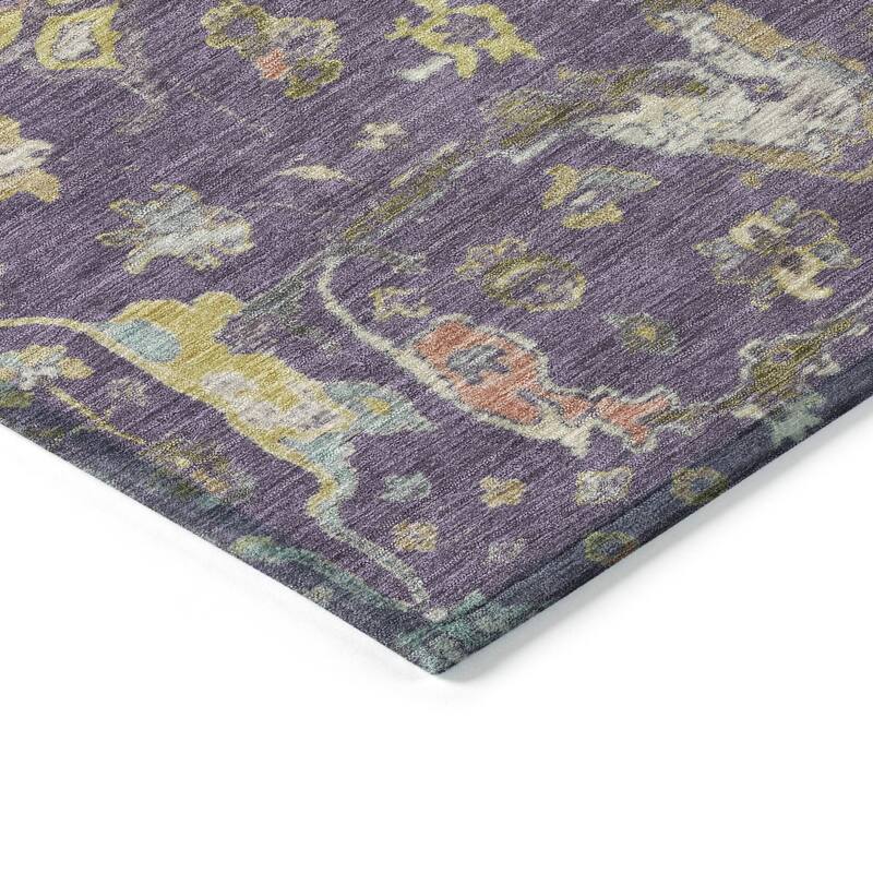 Machine Washable Indoor/ Outdoor Traditional Classic Chantille Rug