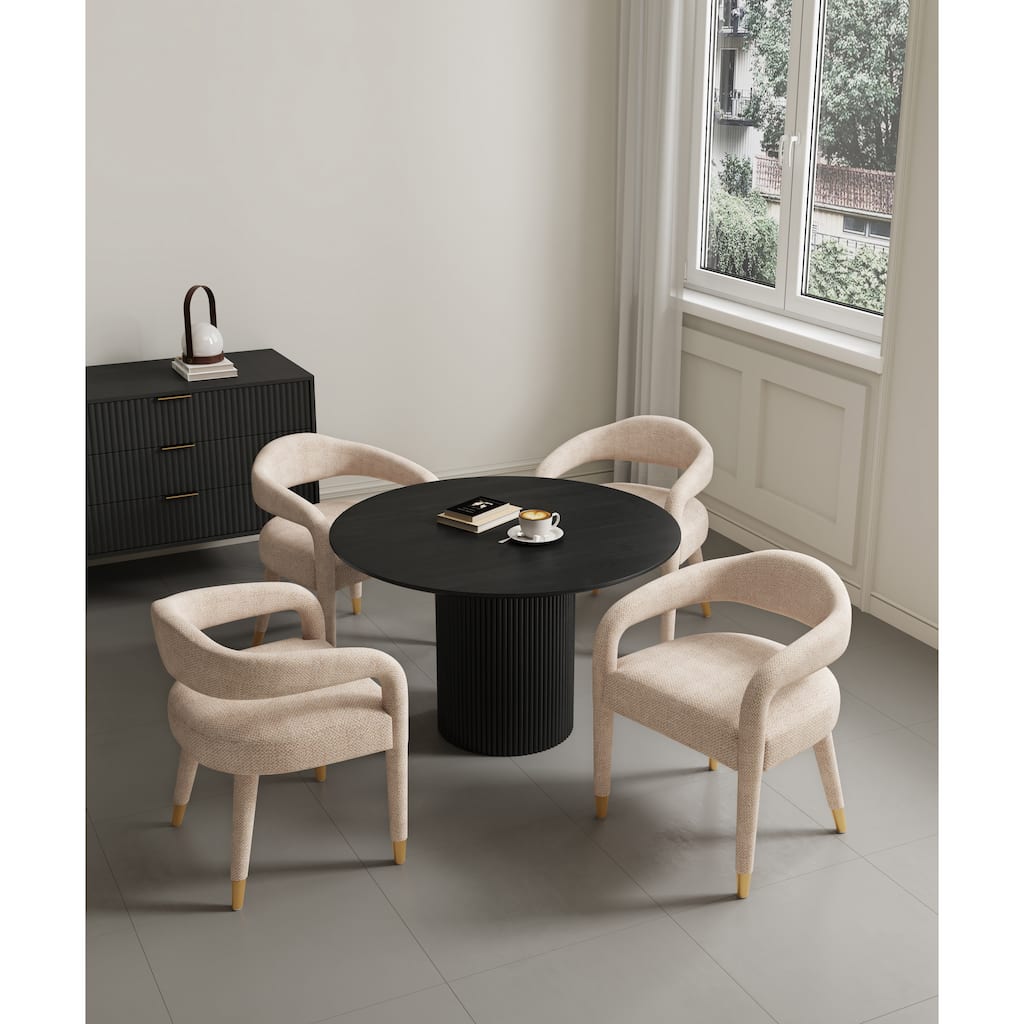 Manhattan Comfort 5-Piece Hathaway Modern 47.24 Solid Wood Round Dining Set