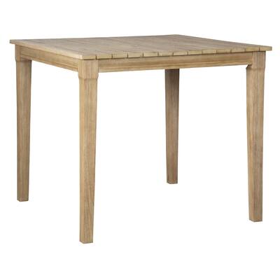 Clare View Outdoor Square Bar Table - Beige