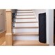 preview thumbnail 4 of 4, THE STAIR BARRIER 43 to 52" Banister to Wall Fabric Baby Pet Gate, Snow/Charcoal - 43-52"