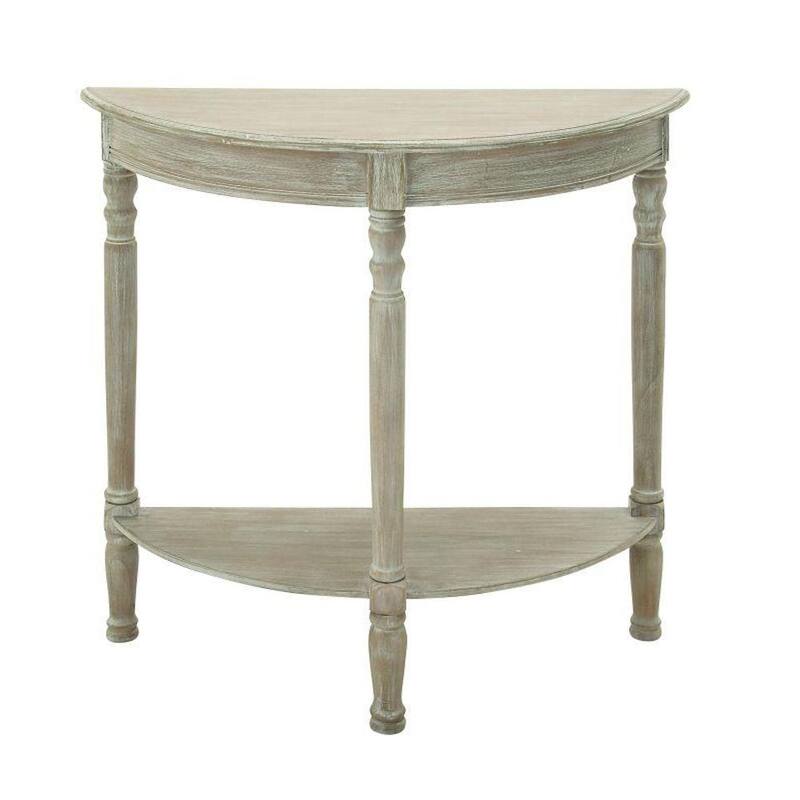 Ninette Half Moon Entryway Console Accent Table - Natural