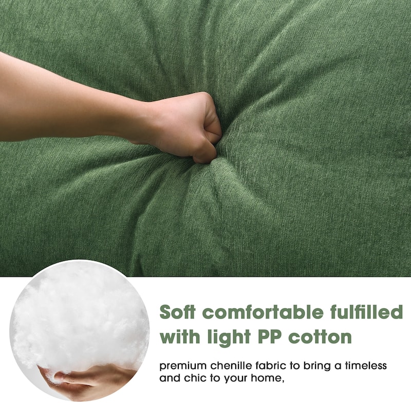 Green 109" Modular L-Shaped 4-Seat Sofa