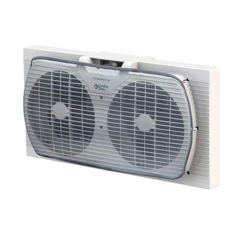 Comfort Zone CZ319WT 9-inch Twin Window Fan with Manual Reversible Airflow Control