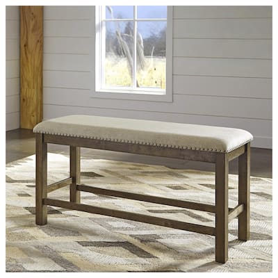 Moriville Counter Height Dining Bench - Beige/Brown