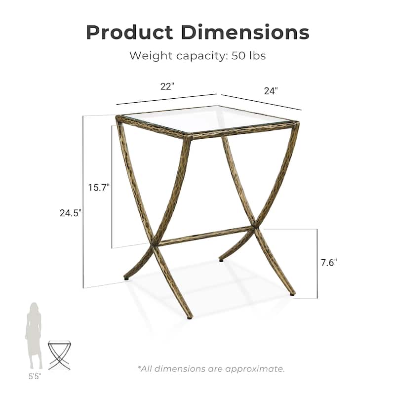 247 Shop At Home Lalia Modern 4-Piece Upholstered Hammered Metal Camelback Bedroom Set with 2 Nightstands