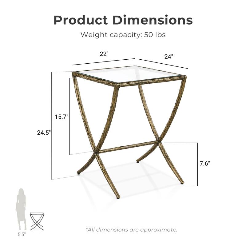 247 Shop At Home Lalia Modern 2-Piece Upholstered Hammered Metal Camelback Bedroom Set with Nightstand