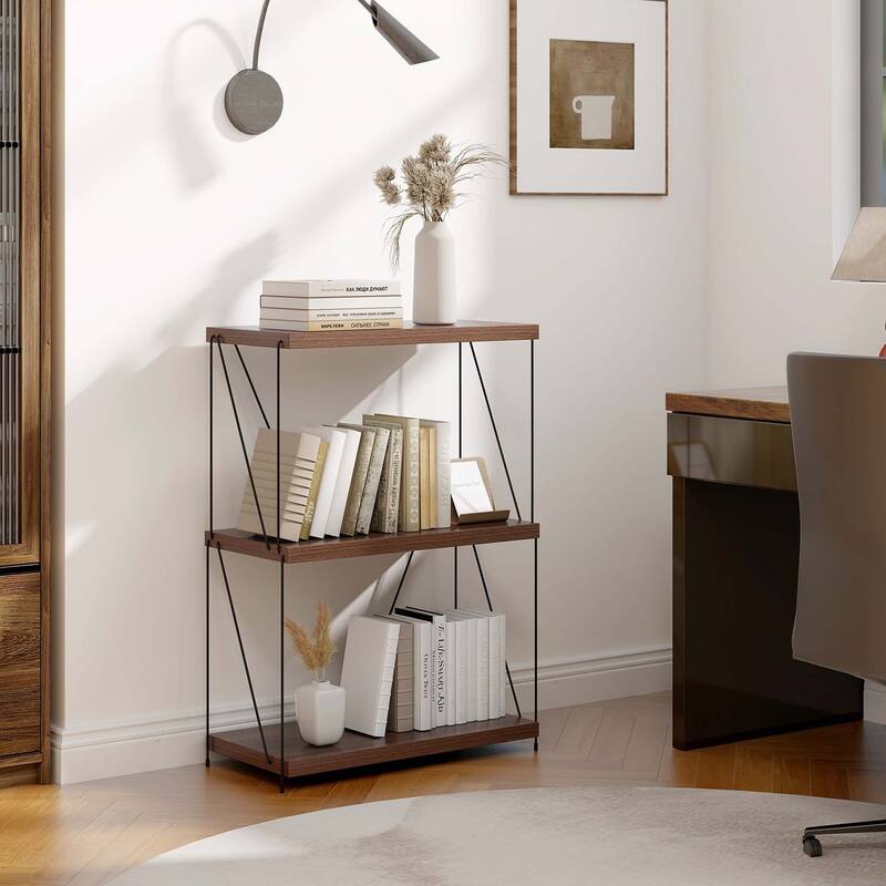 Costway 1/2 PCS 3-Tier Multipurpose Display Rack Freestanding Bookcase