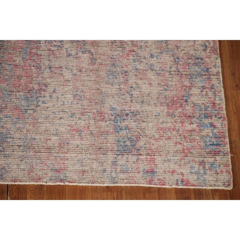 Abstract / Modern Area Rug Hand-Knotted Multi-Color Wool Carpet - 7'10"x 9'8"