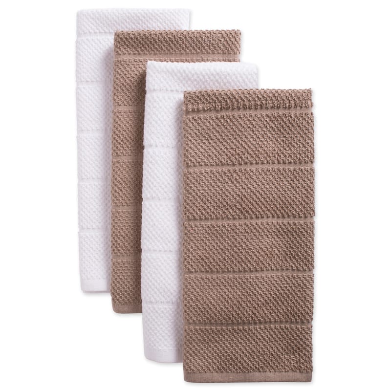 DII Luxury Chevron Bar Mops (Set of 4) - 26x16 - Stone