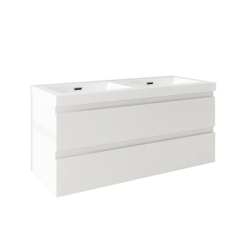 Floating Bathroom Vanity with two Resin Top
