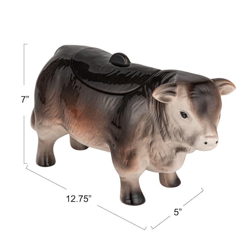 Vintage Ceramic Cow Shaped Cookie Jar