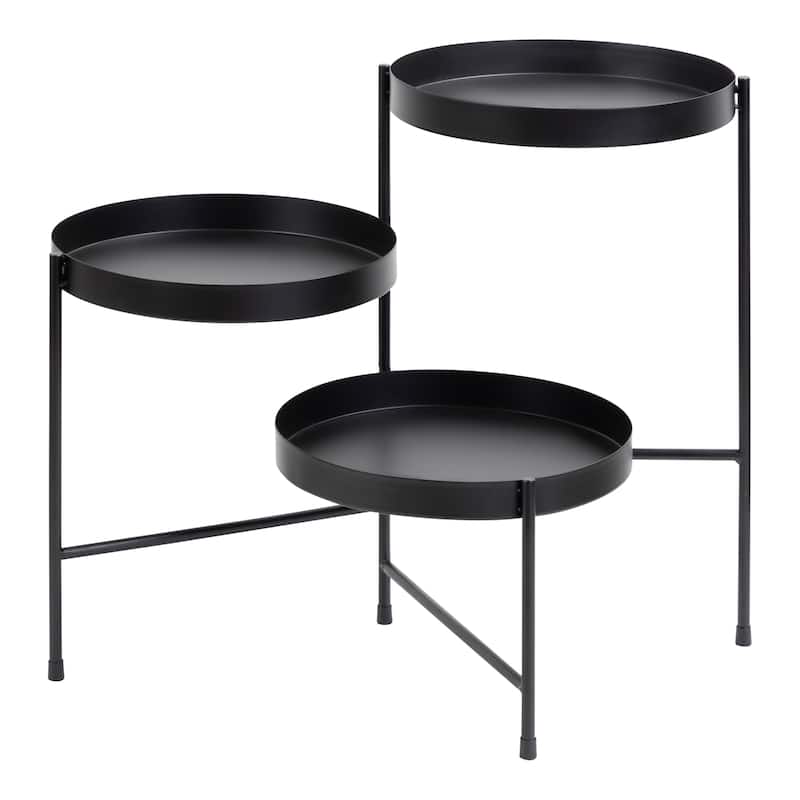 Kate and Laurel Finn Tiered Metal Plant Stand - 13x13x22