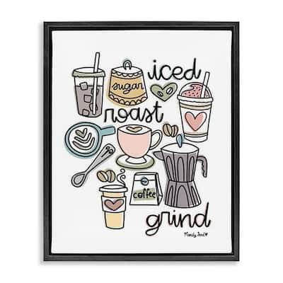 Stupell Various Coffee Types Trend Framed Floater Canvas Wall Art Design By Mandy Ford Art + Illustration