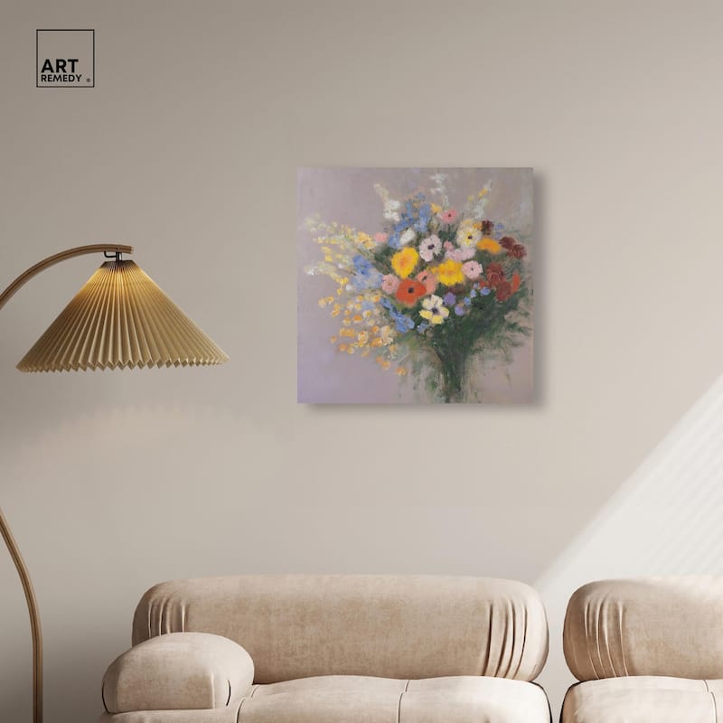 Meadow Flowers Canvas by Art Remedy, Gallery Wrapped