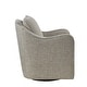 preview thumbnail 4 of 29, Madison Park Betty Slub Weave Wide Seat 360 degree Swivel Arm Chair