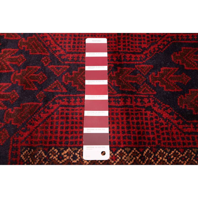 ECARPETGALLERY Hand-knotted Teimani Red Wool Rug - 3'2 x 5'5