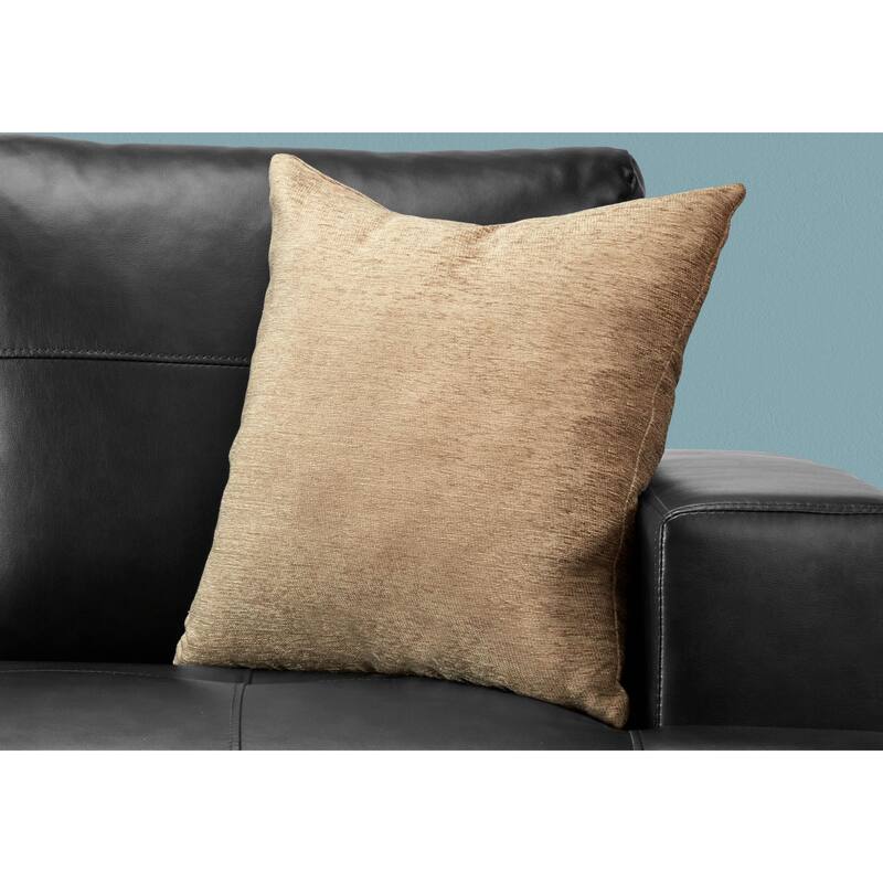 Textured Square Throw Pillows - 18" - Brown