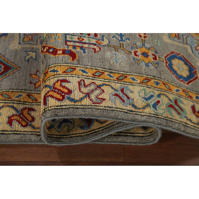 Kazak Oriental Runner Rug Hand-Knotted Wool Carpet - 2'8" x 16'4"