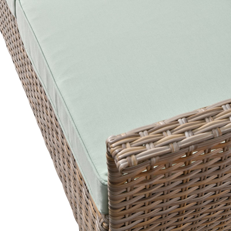 OVIOS 3-piece Pet-Friendly Patio Furniture Swivel Chairs Wicker Set