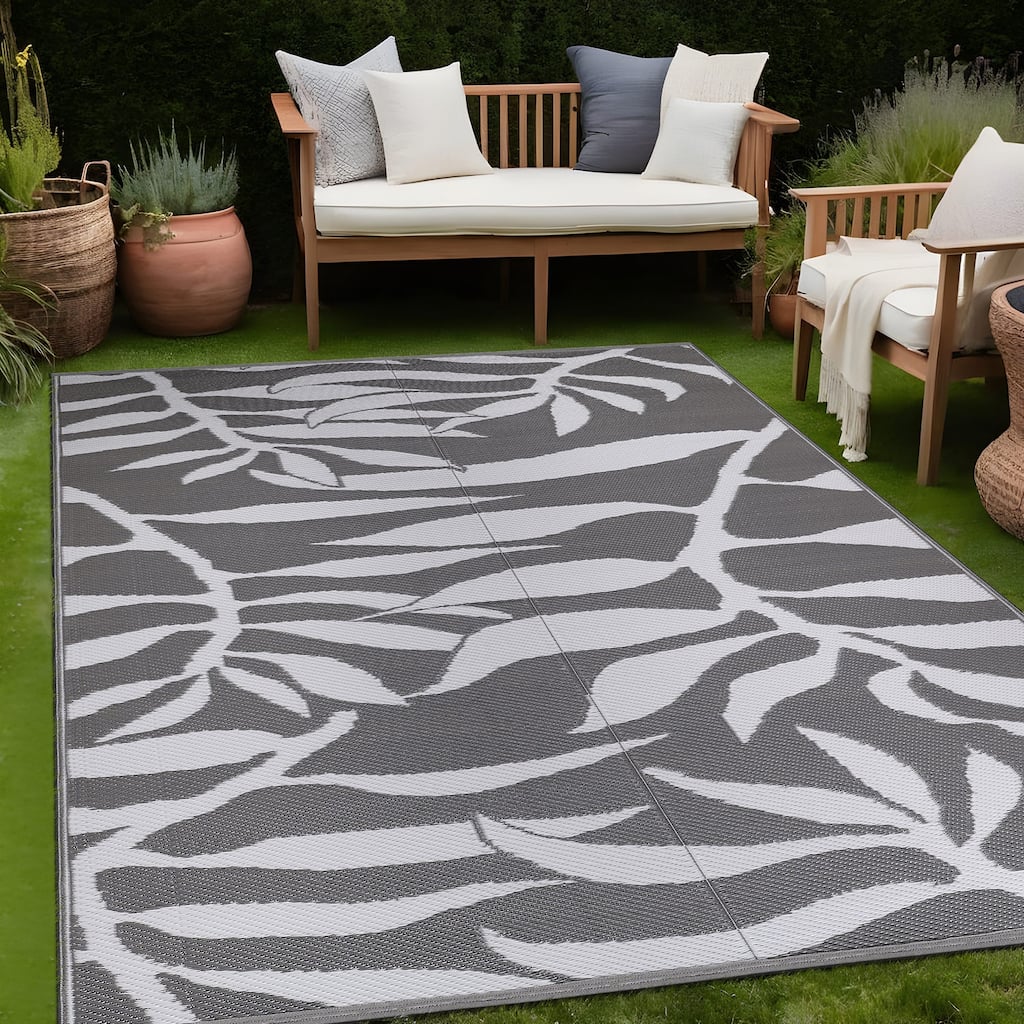 Beverly Rug Reversible Mats Plastic Outdoor Rug for Camping, Patio, Backyard, RV, Picnic, Deck
