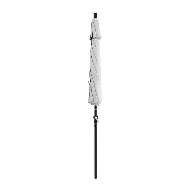 California Umbrella 9' Sunset Series Patio Umbrella Bronze Aluminum Frame and Ribs, Crank Lift Auto Tilt, Olefin Royal Blue