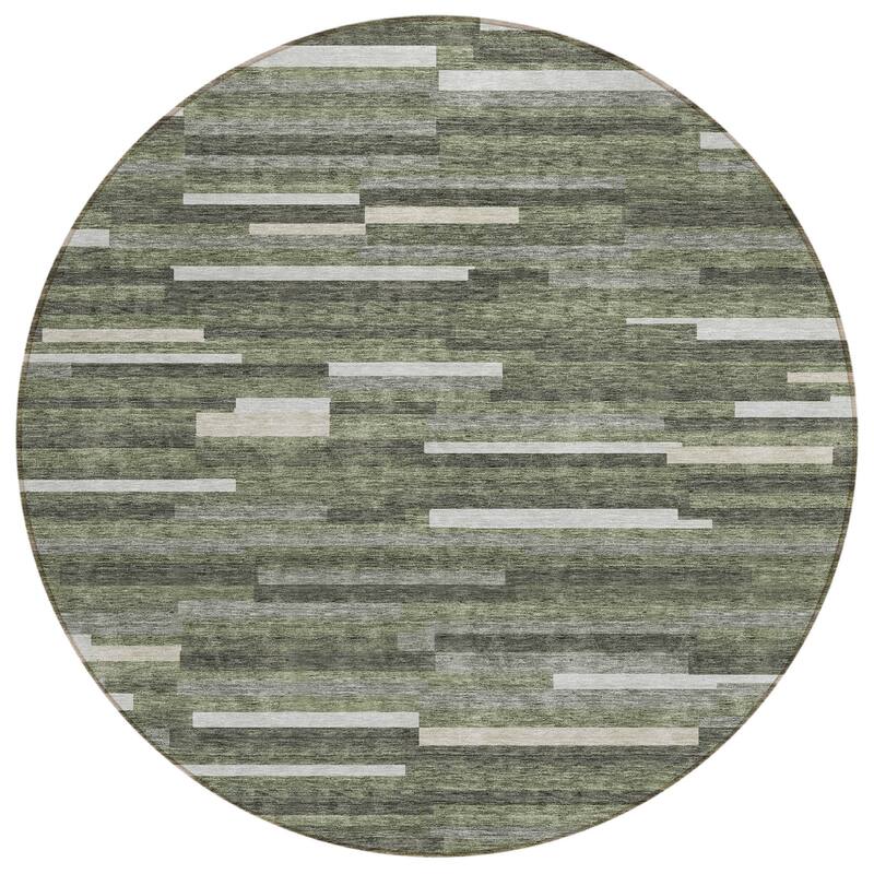 HomeRoots Striped Transitional Rectangle Outdoor Rug