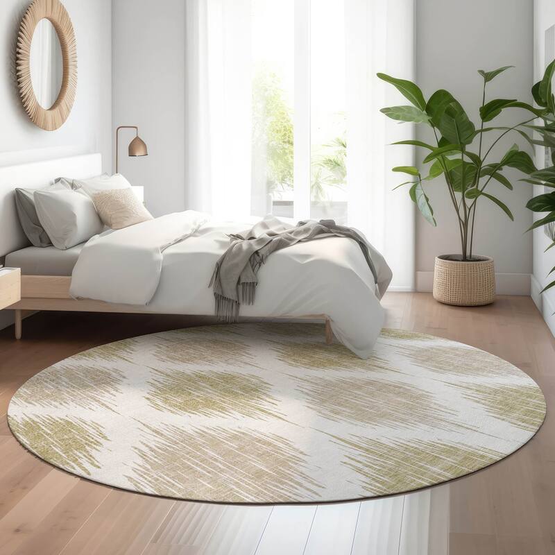 Premium Washable Super Soft Mayfield Rug - Gold - 8' x 8'