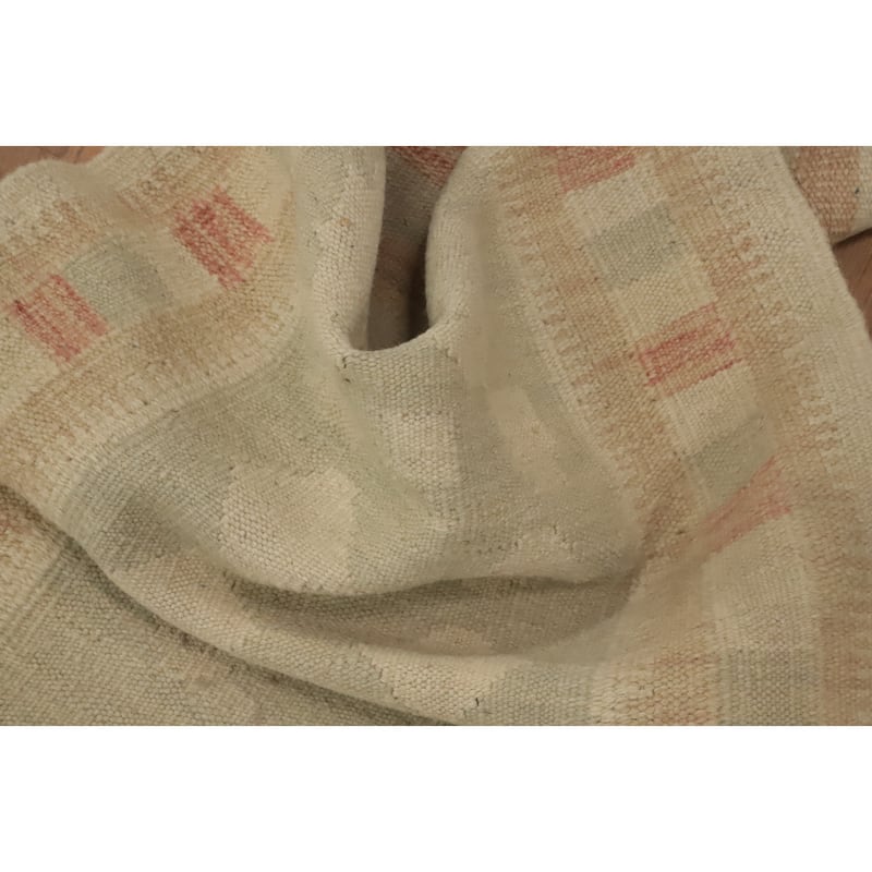 Hand Woven Oriental 100% Wool Carpet Southwestern Tribal Greys & Charcoal Kilim Area Rug - 4' 3'' X 2' 0''