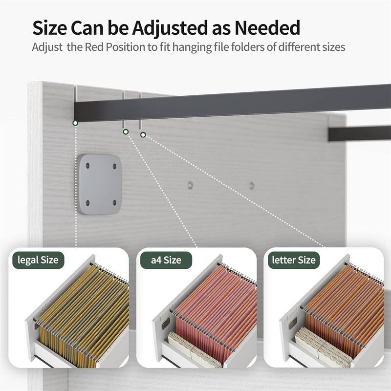 3-Drawer Mobile File Cabinet - 14.2"D x 31.5"W x 25.4"H
