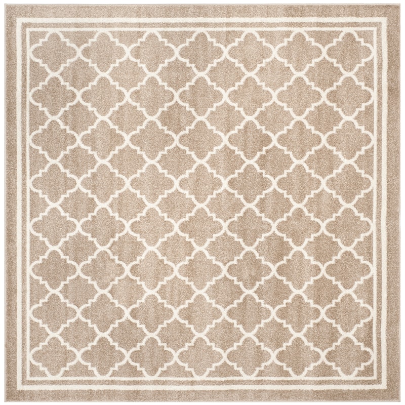 SAFAVIEH Amherst Namira Trellis Rug - 9' Square - Wheat/Beige