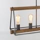 preview thumbnail 4 of 8, Modern Farmhouse 5-Light 30.5" Chandelier Faux Wood Rustic Kitchen Island Lights - L30.7 *W10.2" *H21.6"
