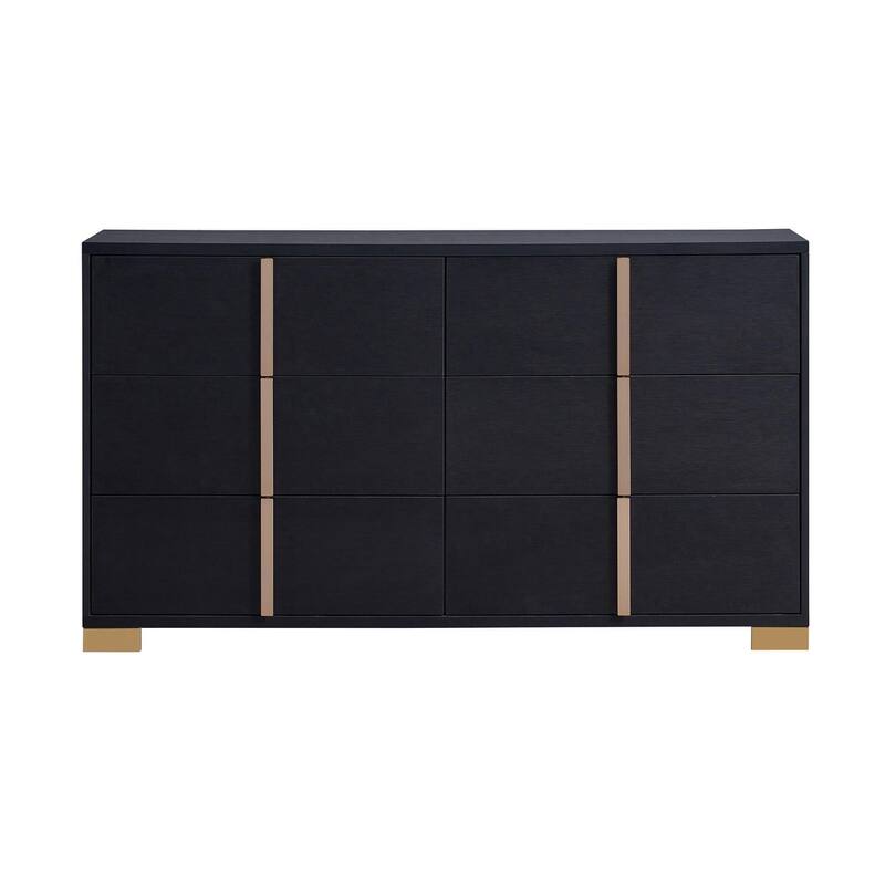 Medici Black 4-piece LED Headboard Panel Bedroom Set